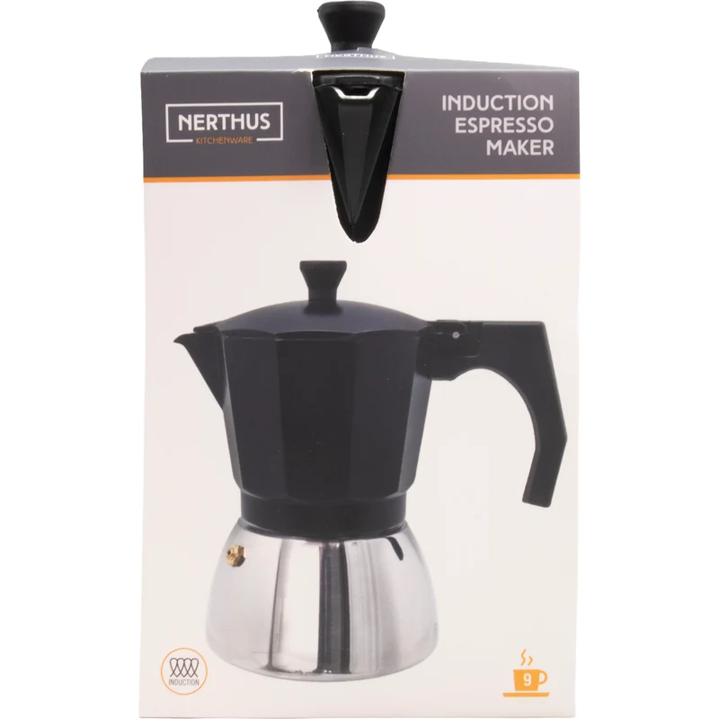 Cafetera Italiana de Inducción con Base de Acero Inoxidable