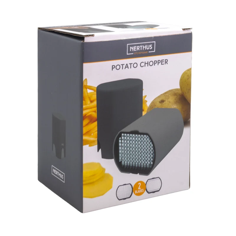 Picador Manual de Alimentos con 2 Cuchillas Intercambiables