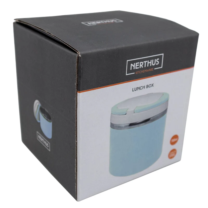 Nerthus Fiambrera Térmica Acero Inoxidable con Tapa Hermética 700 ml