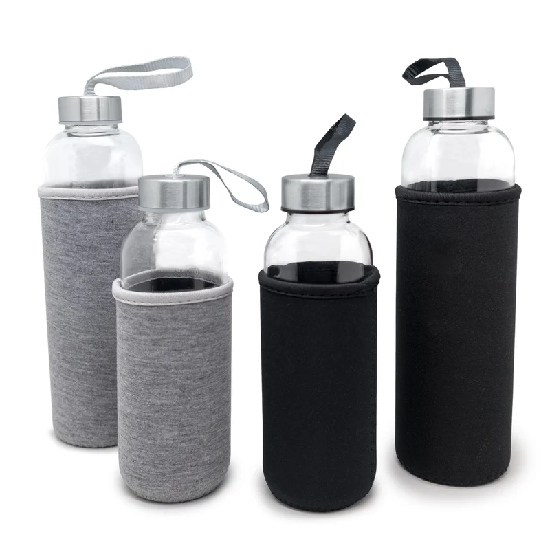 Botella de Cristal con Funda de Neopreno