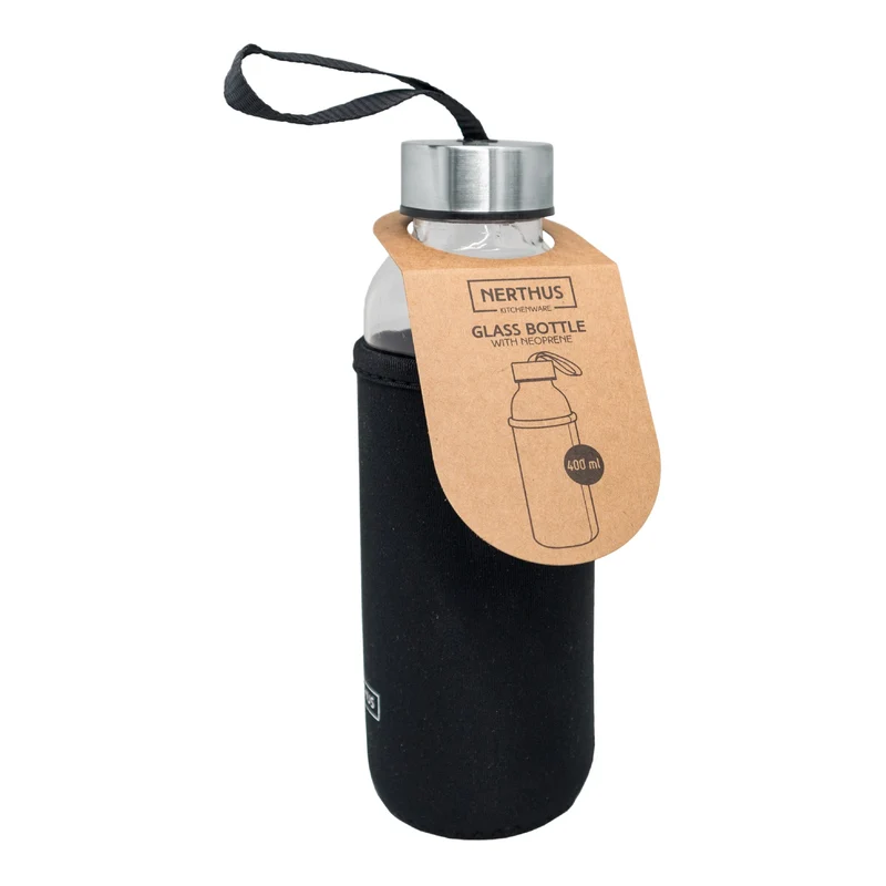 Botella de Cristal con Funda de Neopreno