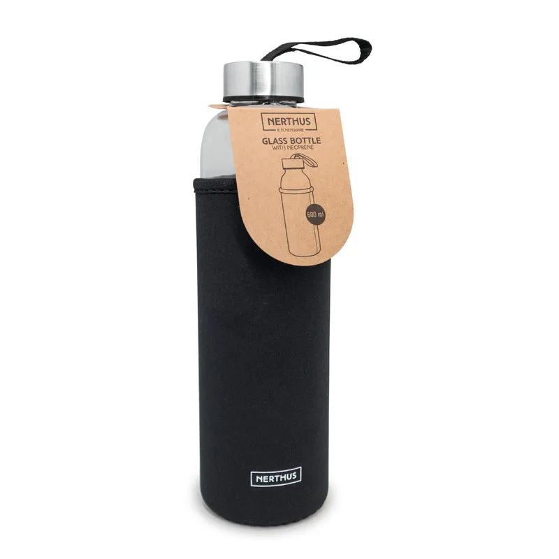 Botella de Cristal con Funda de Neopreno