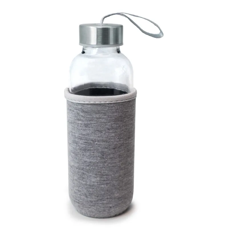 Botella de Cristal con Funda de Neopreno