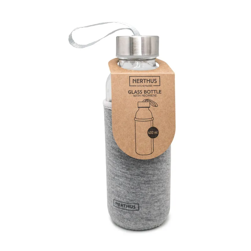 Botella de Cristal con Funda de Neopreno