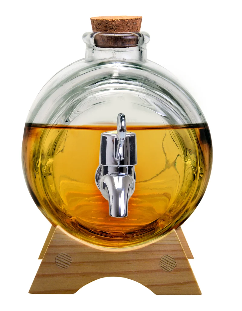 Barril dispensador de licor de cristal – 1 litro