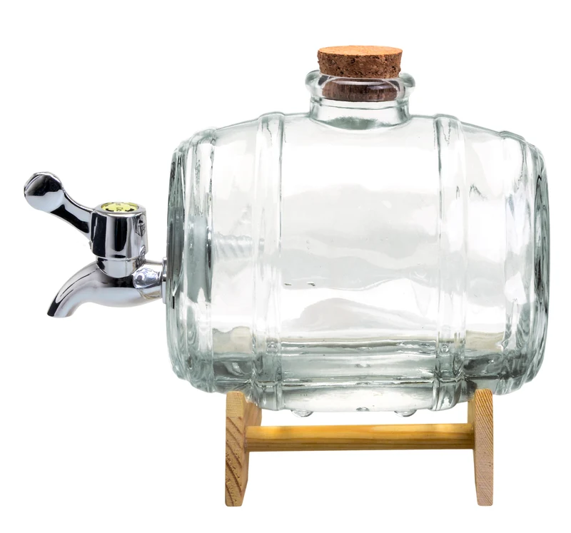 Barril dispensador de licor de cristal – 1 litro