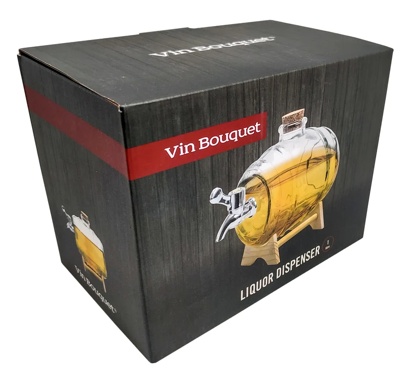 Barril dispensador de licor de cristal – 1 litro