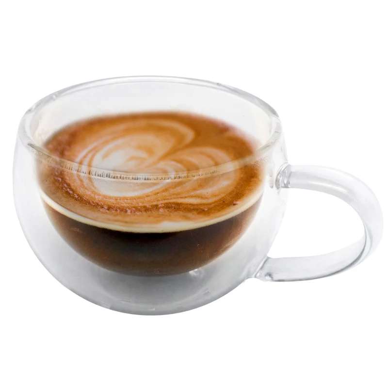 Tazas de cristal doble pared para café o postres