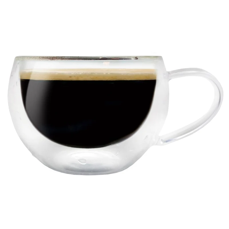 Tazas de cristal doble pared para café o postres