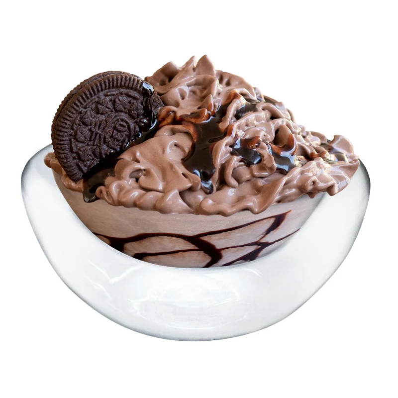 Bol de cristal doble pared para postres y helados