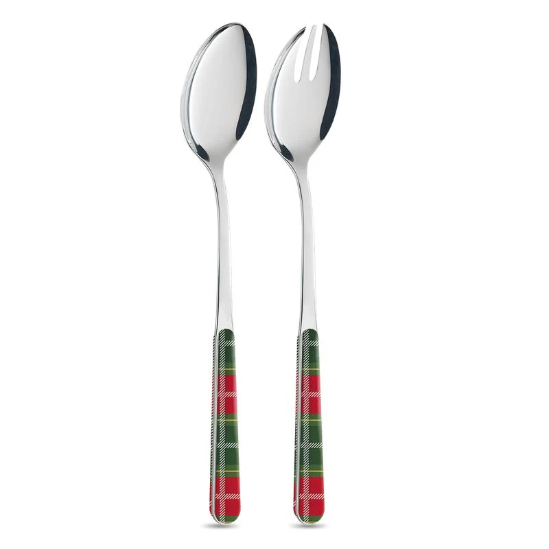 Coppia Insalata - Tartan Rosso Verde BD14276