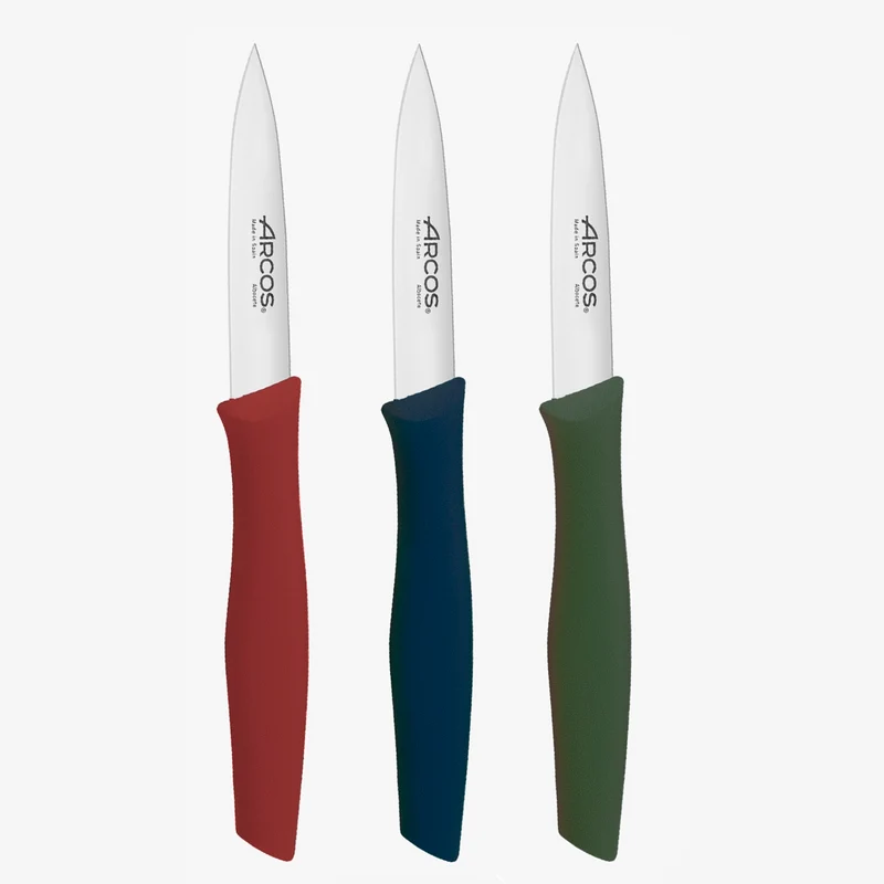 Set 3 cuchillos mondadores colores Serie Nova 85 mm