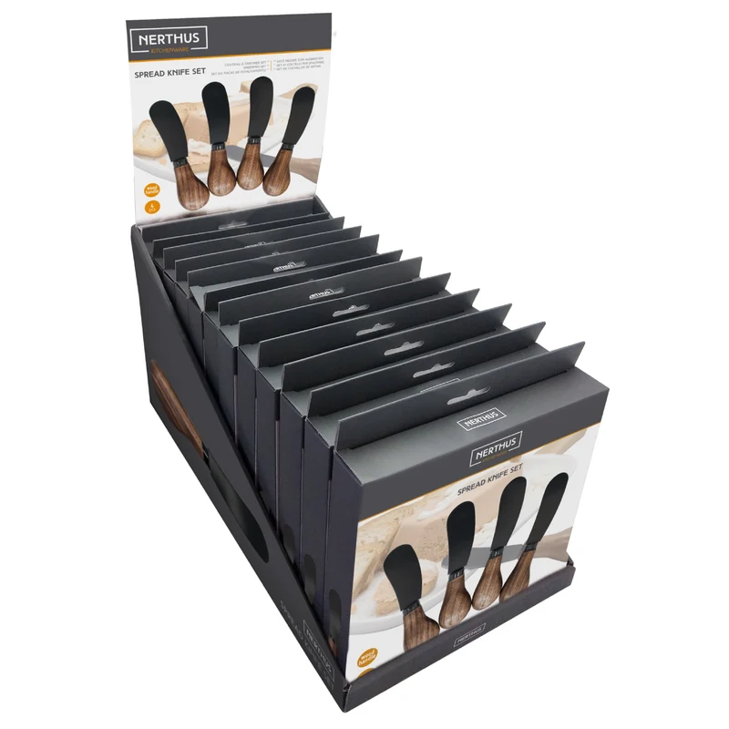 Set cuchillos para untar mango madera elegantes