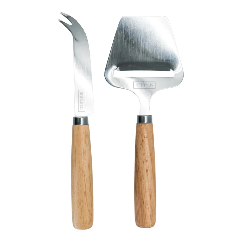 Set de cuchillos para queso con mango de madera