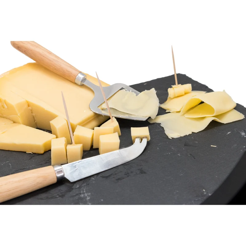 Set de cuchillos para queso con mango de madera
