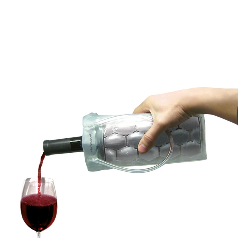 Bolsa enfriadora de gel transparente para botellas