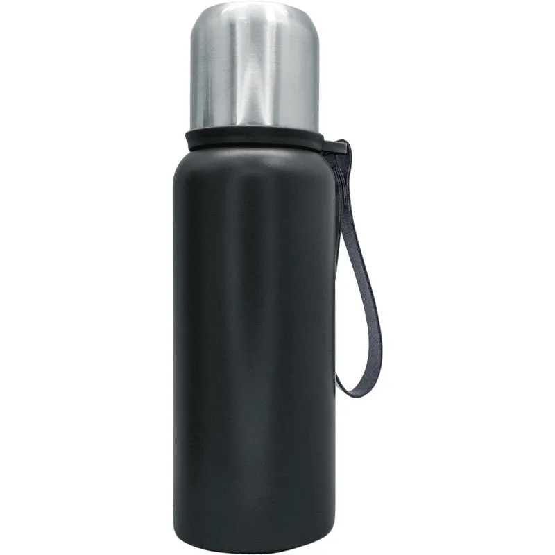 Termo acero inoxidable con vaso y tapón click
