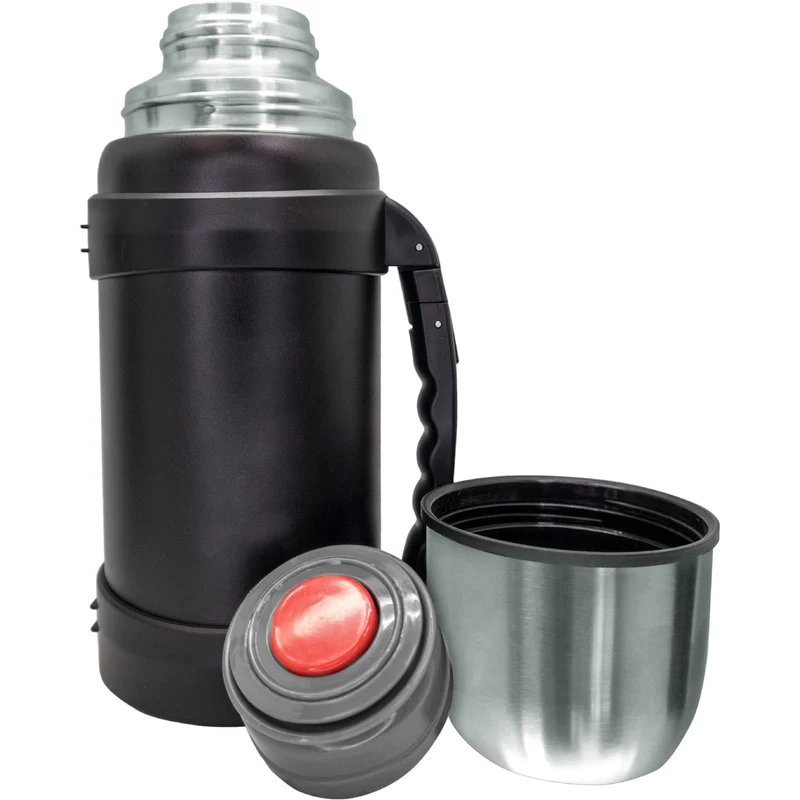 Termo acero inoxidable con vaso y tapón click