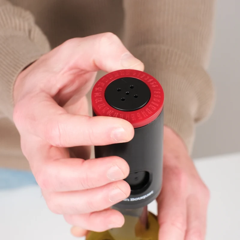 Tapón conservador de vino con indicador de sonido