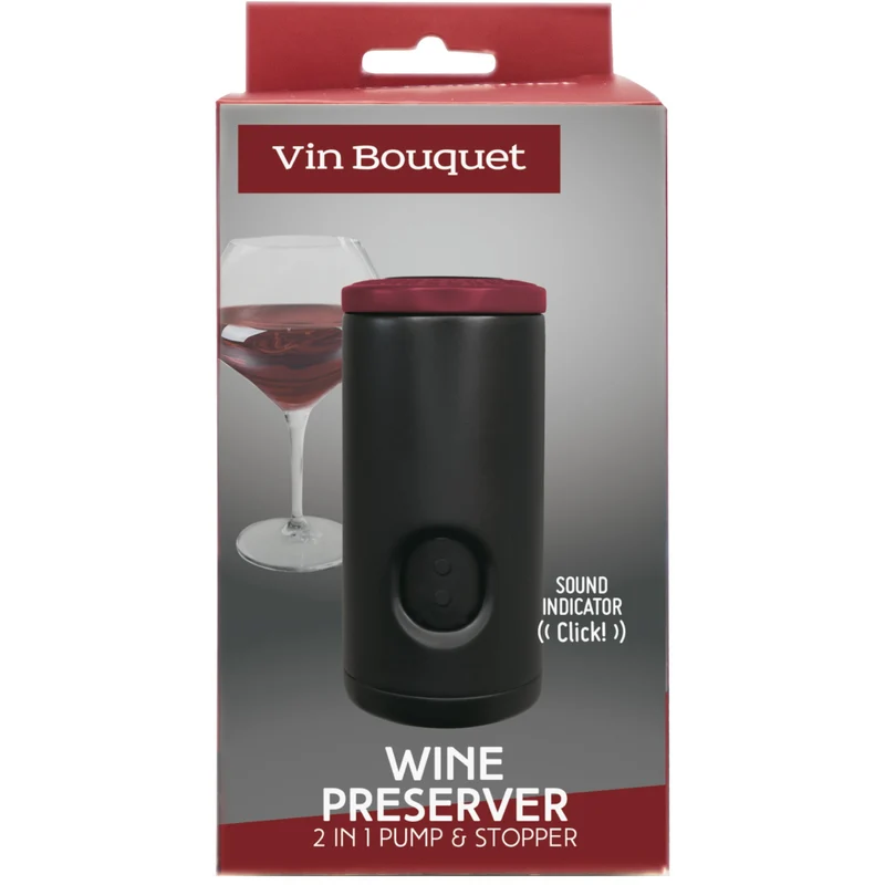 Tapón conservador de vino con indicador de sonido