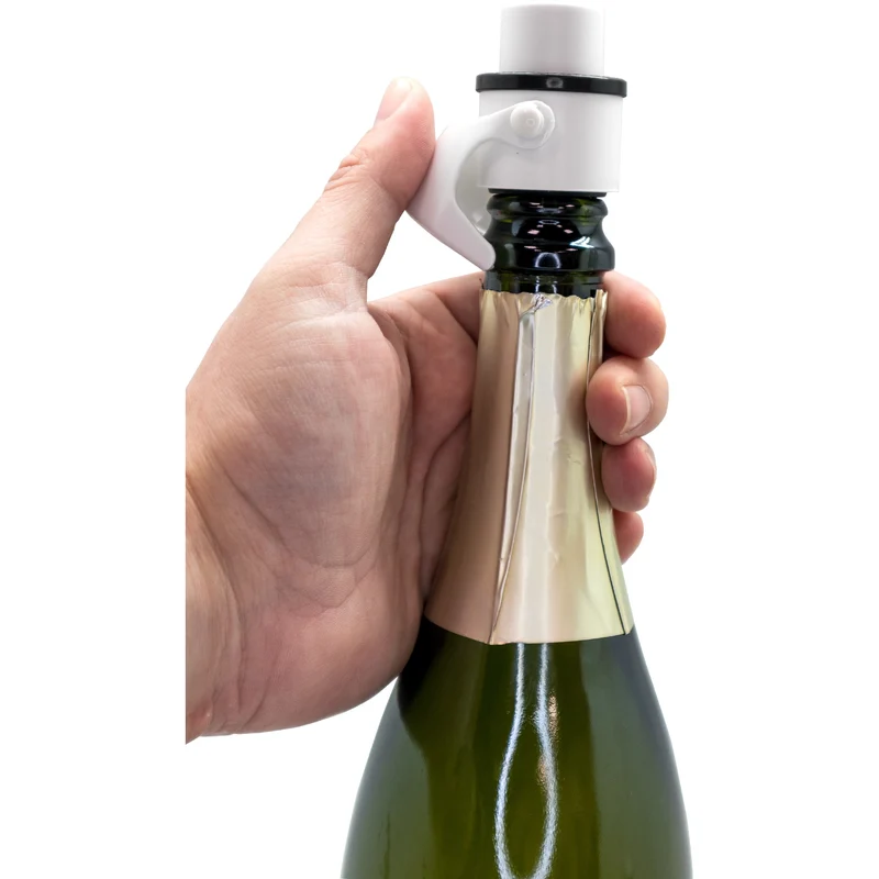 Tapón conservador de cava y champán con marcador