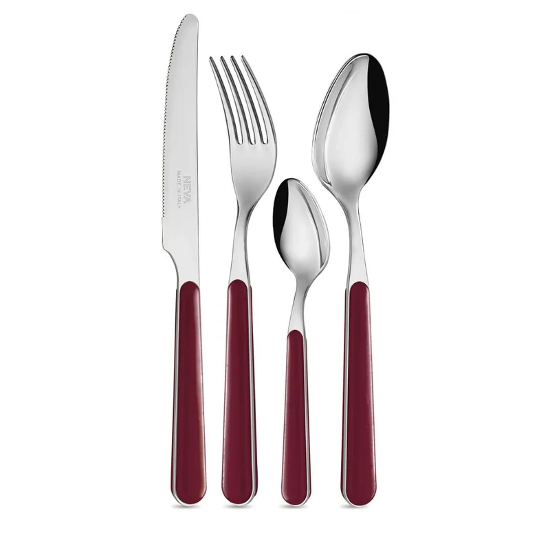 Set 24 pezzi - Tinta Unita Bordeaux LD14114X