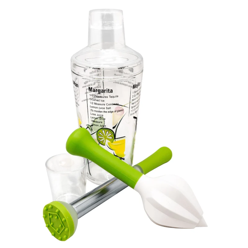 Set de cóctel con coctelera y accesorios ABS