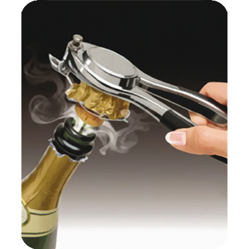 Abridor de cava de acero inoxidable antisalpicaduras
