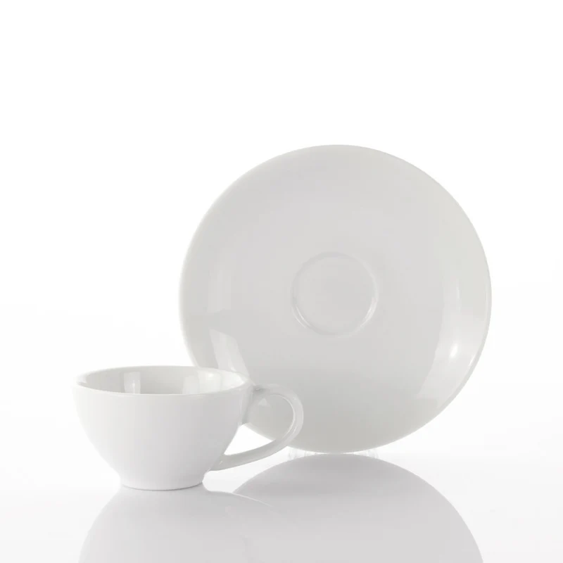 Set 6 Tazze Caffe' con piattino 9 cl - planet white