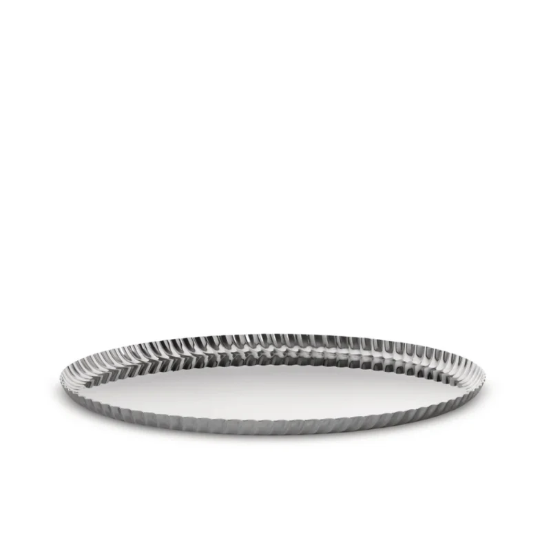 Pleats, Vassoio rotondo inox 31 cm