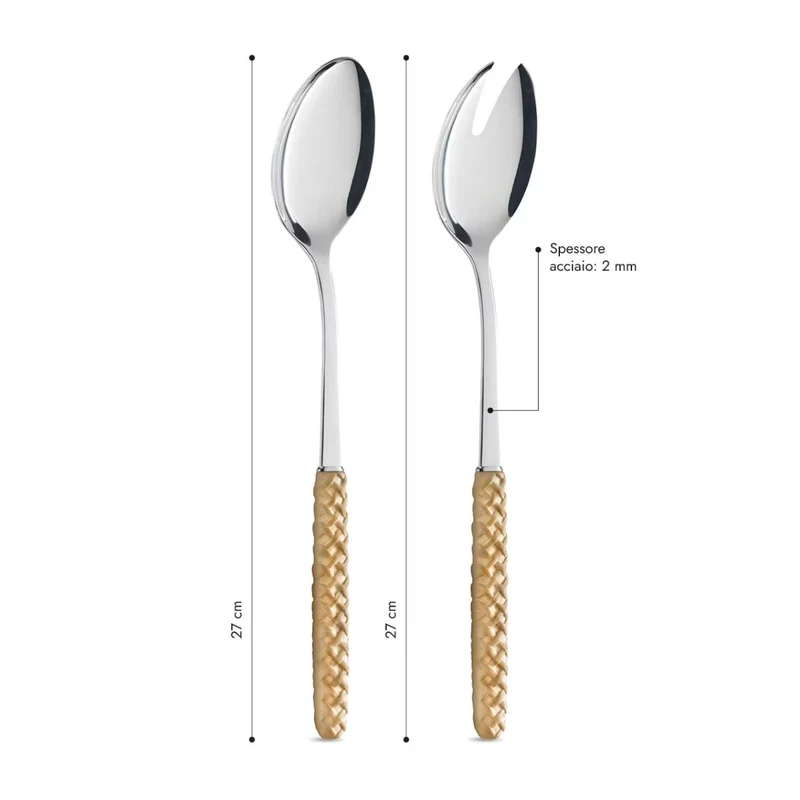 Coppia Insalata - Intreccio Beige LD14201C