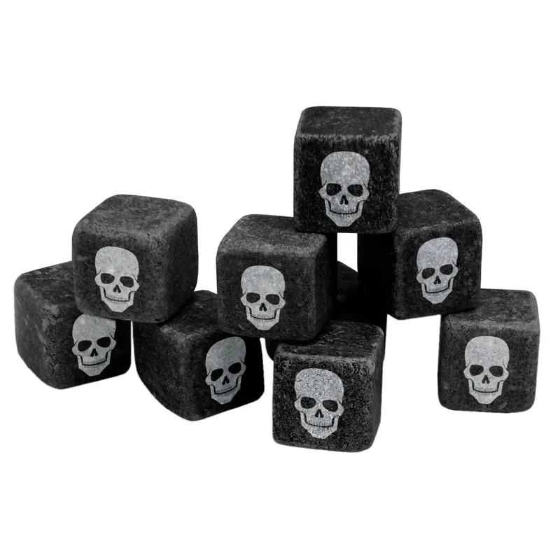 Cubitos de calavera para enfriar bebidas 9 unidades
