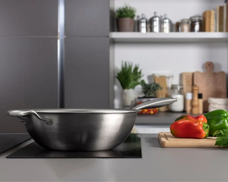Wok Saltapasta ∅ 30 cm - Superficie di cottura di puro titanio