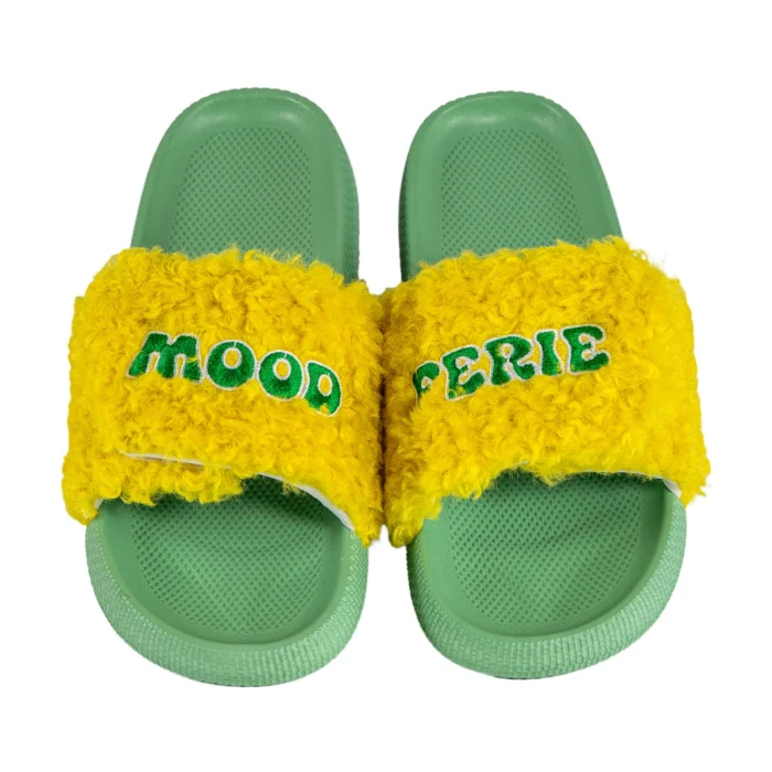 Ciabatte con strap. Decoro MOOD FERIE. Taglia S/M.