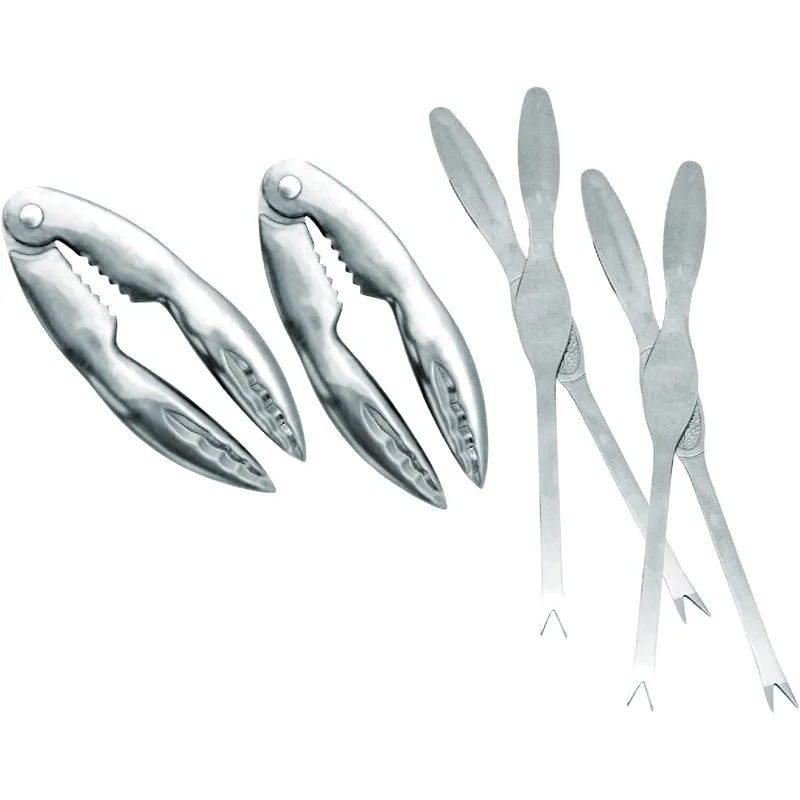 Set de utensilios para marisco con tenazas y pinchos