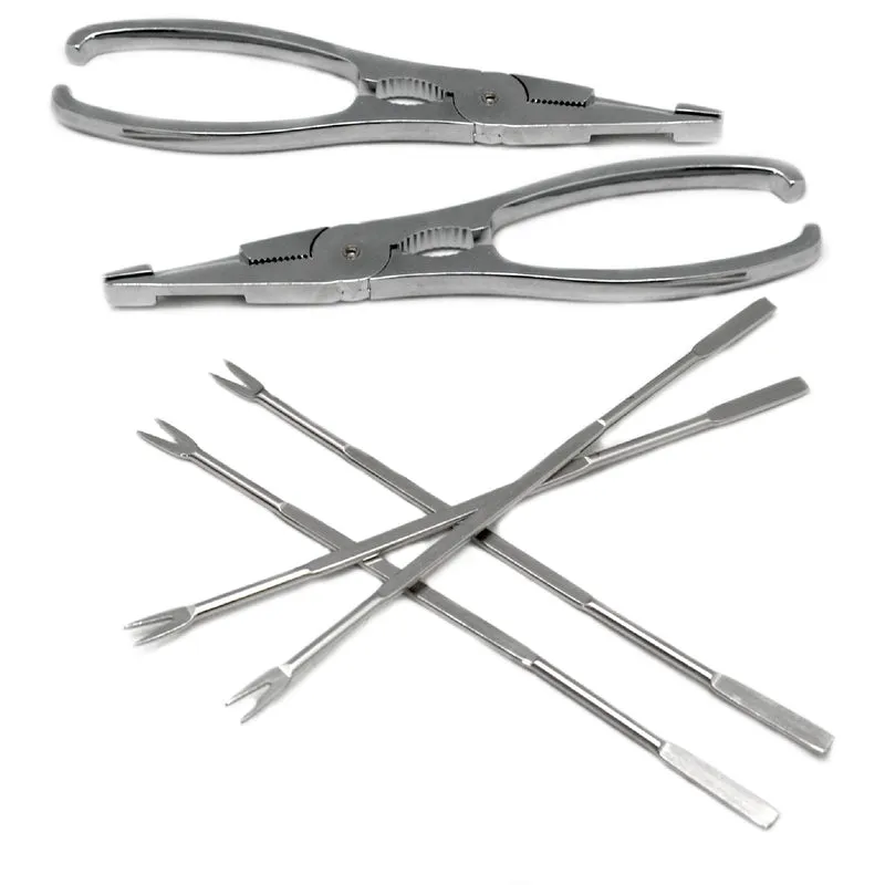 Set de utensilios para marisco con tenazas y pinchos