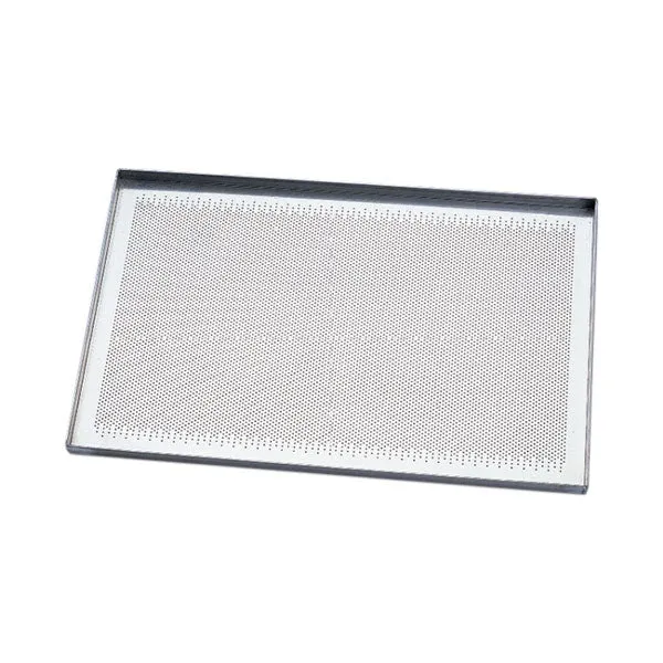 Teglia alluminio cm.40x30 h.2 piana saldata forata