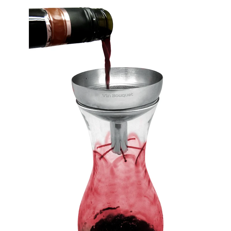 Embudo Decantador de Vino Acero Inox