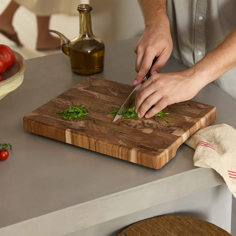 TABLA DE CORTE MADERA TECA 280x370x32 mm
