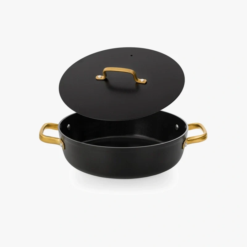 Cacerola Antiadherente Cerámico Serie Samoa Iconic Negro 28 Cm / 4,3 L