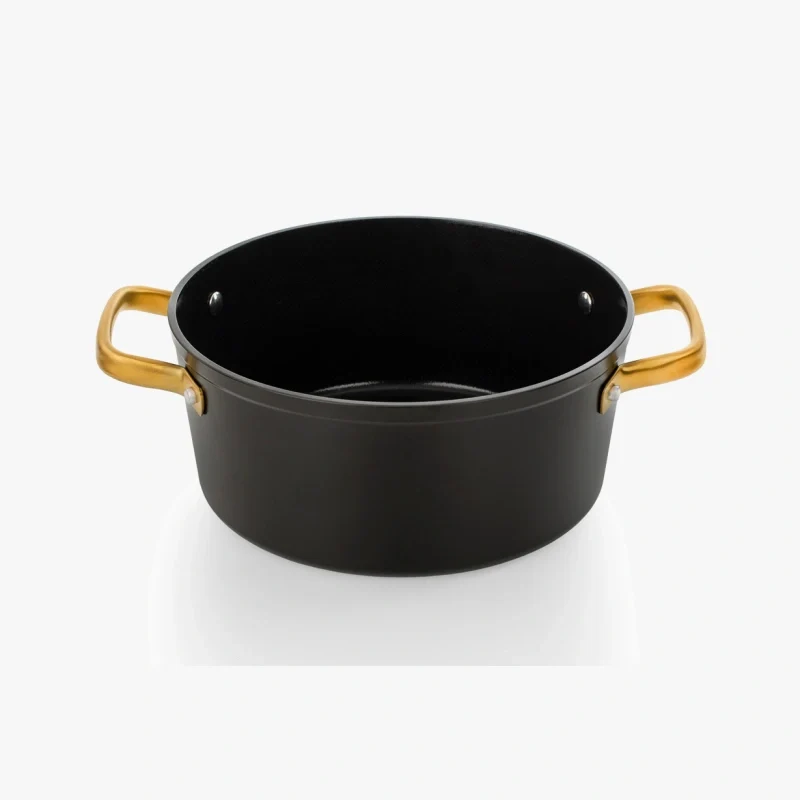 Cacerola Antiadherente Cerámico Serie Samoa Iconic Negro 24 Cm / 4,3 L
