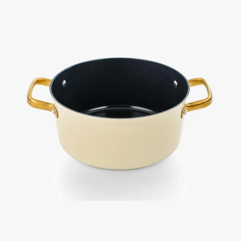 Cacerola Antiadherente Cerámico Serie Samoa Iconic Beige 24 Cm / 4,3 L