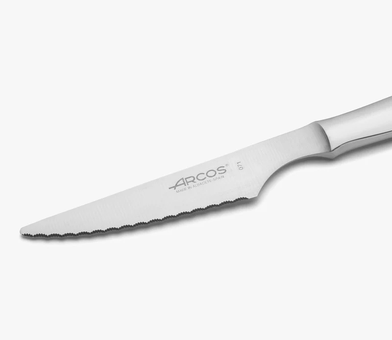 Juego 6 pzas. Cuchillos Chuleteros Monoblock Filo perlado