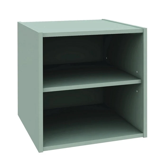 Cubo con ripiano in legno - Composite