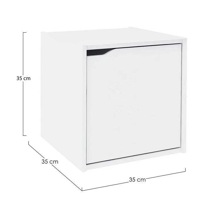 Cubo con anta in legno - Composite