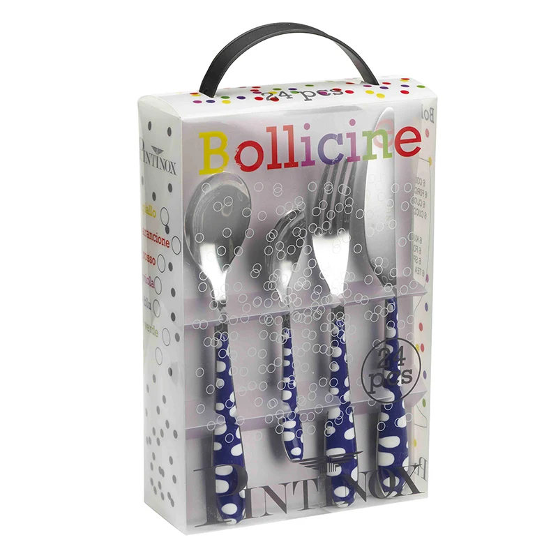 Bollicine Servizio Posate In Acciaio Inox - Set 24 Pz