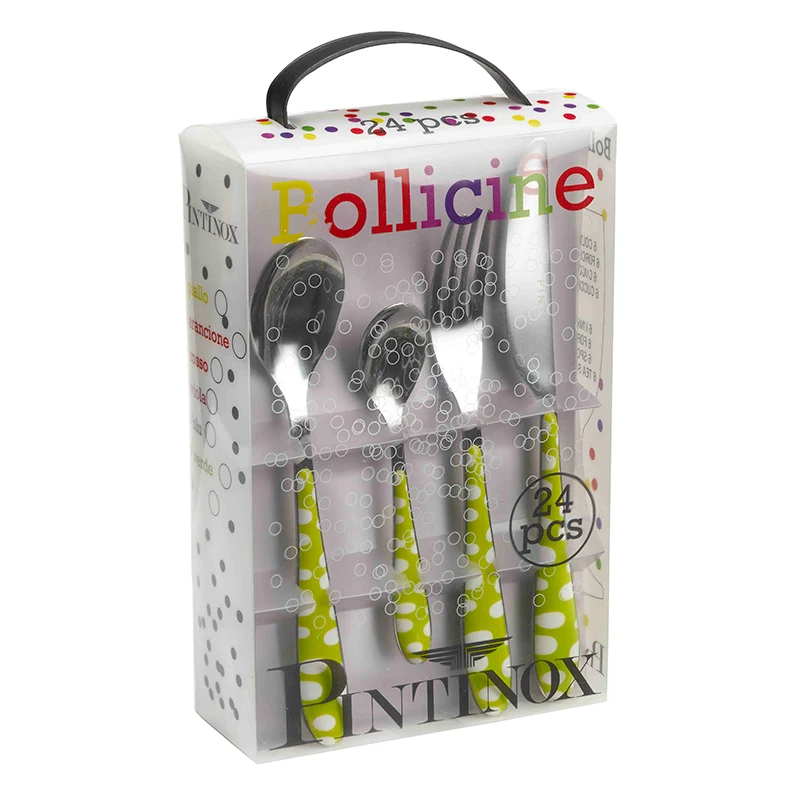 Bollicine Servizio Posate In Acciaio Inox - Set 24 Pz