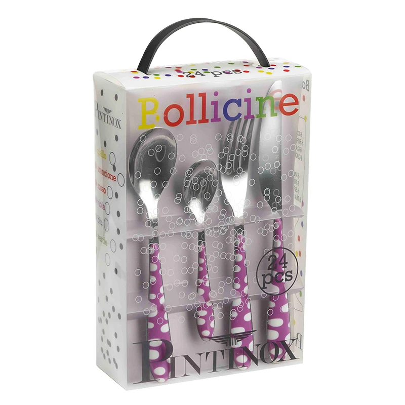Bollicine Servizio Posate In Acciaio Inox - Set 24 Pz