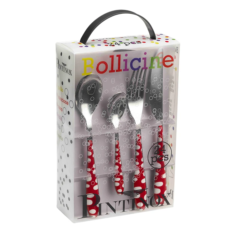 Bollicine Servizio Posate In Acciaio Inox - Set 24 Pz