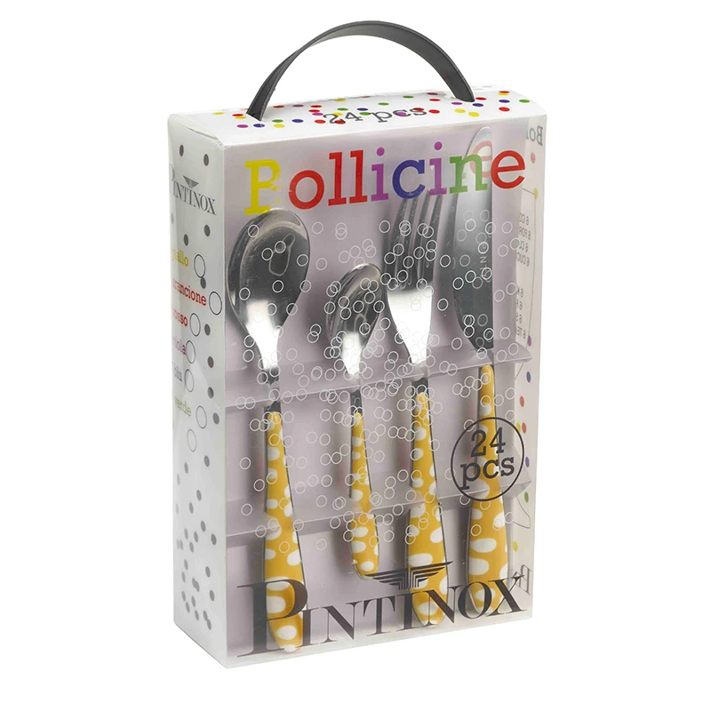 Bollicine Servizio Posate In Acciaio Inox - Set 24 Pz